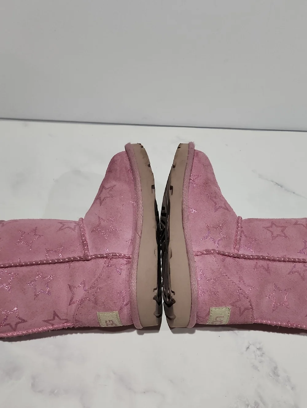 Ugg  Pink Star Suede Winter Boots